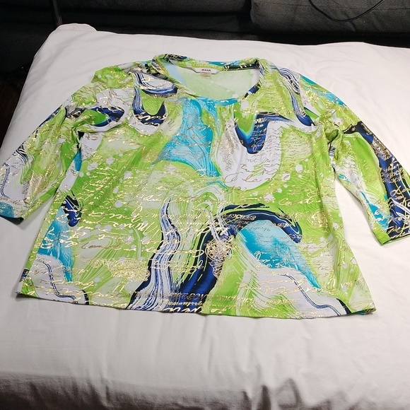 Alia women's 3/4 sleeved top size large - Picture 1 of 10